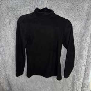 32 Degrees Heat Black Long Sleeve Turtleneck Top Size S
